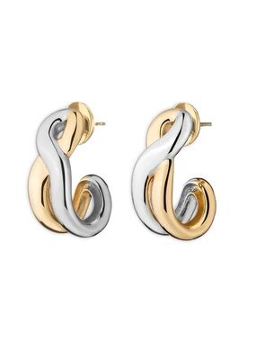 Mini Odell Ribbon Knot Earrings Two-Tone Demarson STYLE JL18 JL20